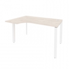 Стол эргономичный левый на П-образном м/к Рива ONIX O.MP-SA-2L Денвер Светлый/Белый