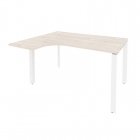 Стол эргономичный левый на П-образном м/к Рива ONIX O.MP-SA-3L Денвер Светлый/Белый