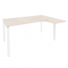 Стол эргономичный правый на П-образном м/к Рива ONIX O.MP-SA-4R Денвер Светлый/Белый