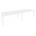 Стол переговорный 2 столешницы Рива ONIX O.MP-PRG-2.4 Белый Бриллиант