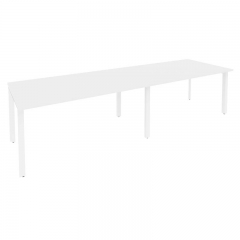 Стол переговорный 2 столешницы Рива ONIX O.MP-PRG-2.4 Белый Бриллиант