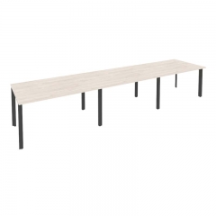 Стол переговорный 3 столешницы Рива ONIX O.MP-PRG-3.3 Денвер Светлый/Антрацит