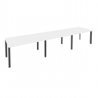 Стол переговорный 3 столешницы Рива ONIX O.MP-PRG-3.3 Белый Бриллиант/Антрацит