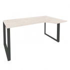 Стол эргономичный правый на О-образном м/к Рива ONIX O.MO-SA-1R Денвер Светлый/Антрацит