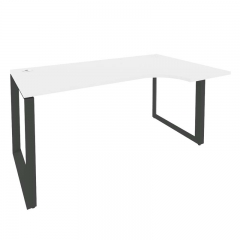 Стол эргономичный правый на О-образном м/к Рива ONIX O.MO-SA-1R Белый Бриллиант/Антрацит