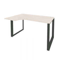 Стол эргономичный левый на О-образном м/к Рива ONIX O.MO-SA-2L Денвер Светлый/Антрацит