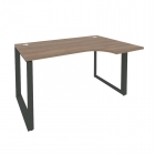 Стол эргономичный правый на О-образном м/к Рива ONIX O.MO-SA-2R Дуб Аризона/Антрацит
