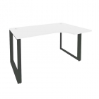 Стол эргономичный правый на О-образном м/к Рива ONIX O.MO-SA-2R Белый Бриллиант/Антрацит