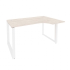Стол эргономичный правый на О-образном м/к Рива ONIX O.MO-SA-2R Денвер Светлый/Белый