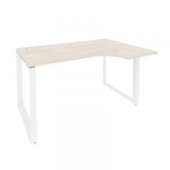 Стол эргономичный правый на О-образном м/к Рива ONIX O.MO-SA-2R Денвер Светлый/Белый