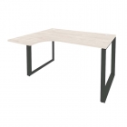Стол эргономичный левый на О-образном м/к Рива ONIX O.MO-SA-3L Денвер Светлый/Антрацит