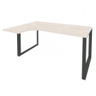 Стол эргономичный левый на О-образном м/к Рива ONIX O.MO-SA-4L Денвер Светлый/Антрацит