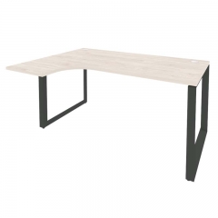 Стол эргономичный левый на О-образном м/к Рива ONIX O.MO-SA-4L Денвер Светлый/Антрацит