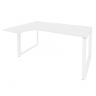 Стол эргономичный левый на О-образном м/к Рива ONIX O.MO-SA-4L Белый Бриллиант