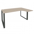 Стол эргономичный правый на О-образном м/к Рива ONIX O.MO-SA-4R Дуб Аттик/Антрацит