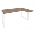 Стол эргономичный правый на О-образном м/к Рива ONIX O.MO-SA-4R Дуб Аризона/Белый