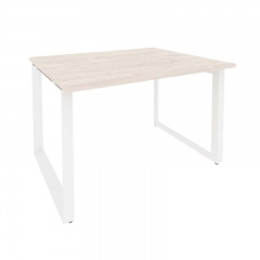 Стол переговорный 1 столешница Рива ONIX O.MO-PRG-1.2 Денвер Светлый/Белый