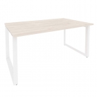 Стол переговорный 1 столешница Рива ONIX O.MO-PRG-1.4 Денвер Светлый/Белый