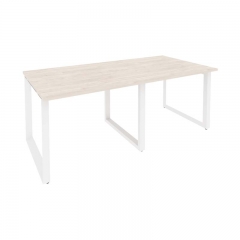 Стол переговорный 2 столешницы Рива ONIX O.MO-PRG-2.1 Денвер Светлый/Белый