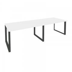Стол переговорный 2 столешницы Рива ONIX O.MO-PRG-2.3 Белый Бриллиант/Антрацит