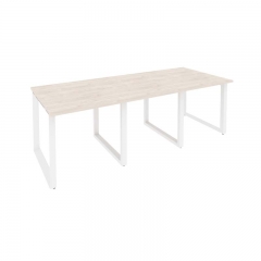 Стол переговорный 3 столешницы Рива ONIX O.MO-PRG-3.0 Денвер Светлый/Белый