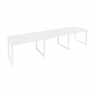 Стол переговорный 3 столешницы Рива ONIX O.MO-PRG-3.2 Белый Бриллиант