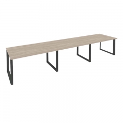 Стол переговорный 3 столешницы Рива ONIX O.MO-PRG-3.3 Дуб Аттик/Антрацит