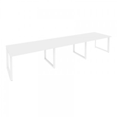 Стол переговорный 3 столешницы Рива ONIX O.MO-PRG-3.3 Белый Бриллиант