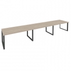 Стол переговорный 3 столешницы Рива ONIX O.MO-PRG-3.4 Дуб Аттик/Антрацит