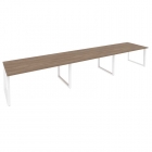 Стол переговорный 3 столешницы Рива ONIX O.MO-PRG-3.4 Дуб Аризона/Белый