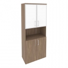 Шкаф высокий широкий Рива ONIX O.ST-1.4R white Дуб Аризона