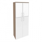Шкаф высокий широкий Рива ONIX O.ST-1.7R white Дуб Аризона/Белый