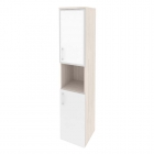 Шкаф высокий узкий правый Рива ONIX O.SU-1.4RR white Денвер Светлый/Белый