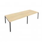 Переговорный стол 2 столешницы Рива Metal System Б.ПРГ-2.4 Акация/Антрацит