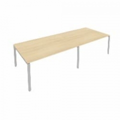 Переговорный стол 2 столешницы Рива Metal System Б.ПРГ-2.4 Акация/Серый