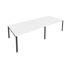 Переговорный стол 2 столешницы Рива Metal System Б.ПРГ-2.4 Белый/Антрацит