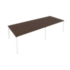 Переговорный стол 2 столешницы Рива Metal System Б.ПРГ-2.4 Вяз/Белый