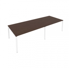 Переговорный стол 2 столешницы Рива Metal System Б.ПРГ-2.4 Вяз/Белый