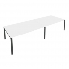 Переговорный стол 2 столешницы Рива Metal System Б.ПРГ-2.5 Белый/Антрацит