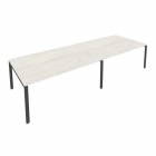 Переговорный стол 2 столешницы Рива Metal System Б.ПРГ-2.5 Наварра/Антрацит