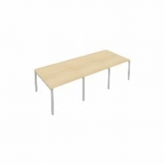 Переговорный стол 3 столешницы Рива Metal System Б.ПРГ-3.1 Акация/Серый