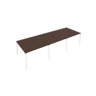 Переговорный стол 3 столешницы Рива Metal System Б.ПРГ-3.2 Венге/Белый