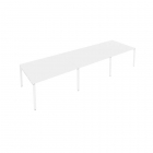 Переговорный стол 3 столешницы Рива Metal System Б.ПРГ-3.3 Белый