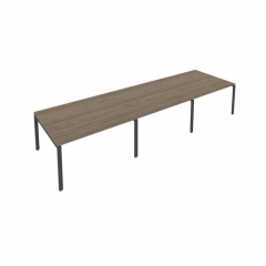 Переговорный стол 3 столешницы Рива Metal System Б.ПРГ-3.3 Вяз/Антрацит