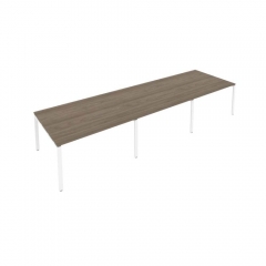 Переговорный стол 3 столешницы Рива Metal System Б.ПРГ-3.3 Вяз/Белый