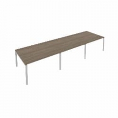 Переговорный стол 3 столешницы Рива Metal System Б.ПРГ-3.3 Вяз/Серый