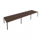 Переговорный стол 3 столешницы Рива Metal System Б.ПРГ-3.4 Венге/Антрацит