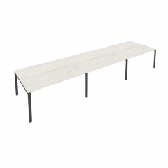 Переговорный стол 3 столешницы Рива Metal System Б.ПРГ-3.4 Наварра/Антрацит