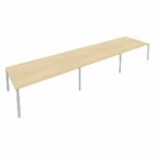 Переговорный стол 3 столешницы Рива Metal System Б.ПРГ-3.5 Акация/Серый