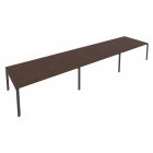 Переговорный стол 3 столешницы Рива Metal System Б.ПРГ-3.5 Венге/Антрацит